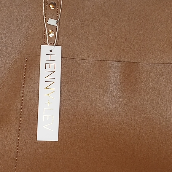 Henny + Lev‎ Women's Tote Handbag Vegan Leather 2-in-1 Brown NEW with Tag - Picture 2 of 6